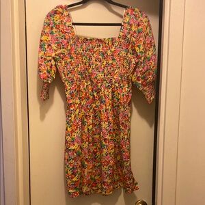 RIXO Multicolor Smocked dress